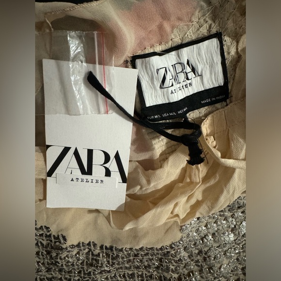 BRAND NEW Zara Limited Edition Contrast Kaftan Style Dress, Size M/L - Picture 10 of 14